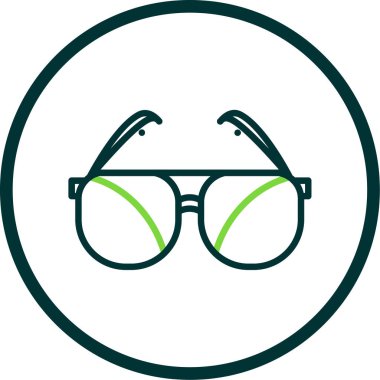 Güneş gözlüklerinin vektör illüstrasyonu modern grafik simgesi                       