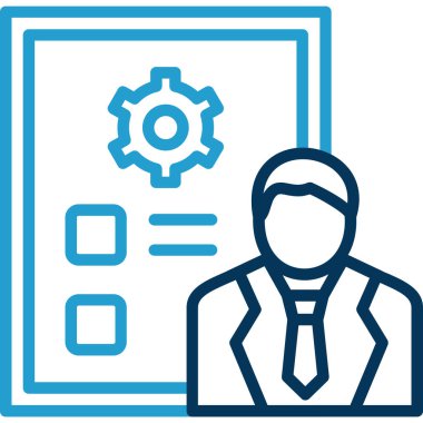 Müdür bey. Web simgesi basit illüstrasyon