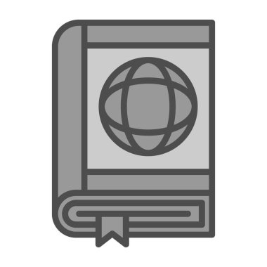 Basit Pasaport simgesi vektör illüstrasyonu