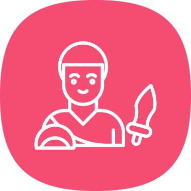 Bıçak ikonu vektör illüstrasyonlu adam