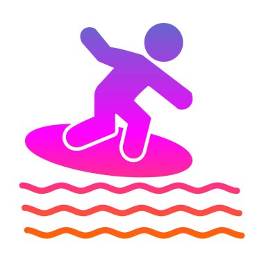 sörfçü simgesi vektör illüstrasyonu