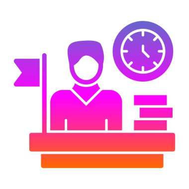 Dizüstü bilgisayarı olan bir adamın vektör çizimi