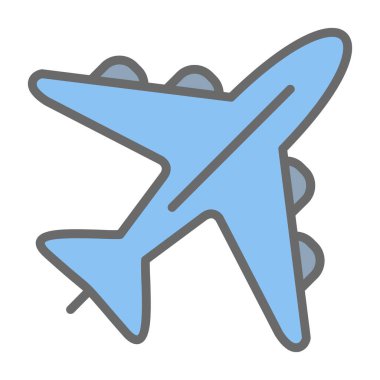 Uçak. Web simgesi basit illüstrasyon