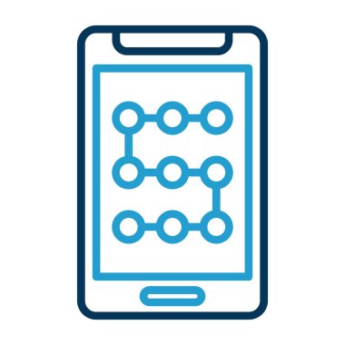 Akıllı telefon simgesi. Taslak çizimi. vektör sembolü