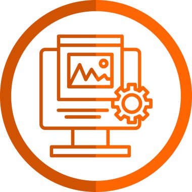 Ekranı grafik, çizgi, vektör simgesi ile izle