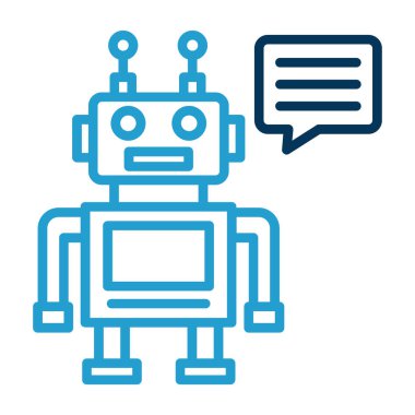 Robot simgesi. Robot sembolü. yapay zeka.
