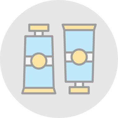 Renkli arkaplanda izole edilmiş iki renkli vektör simgesi