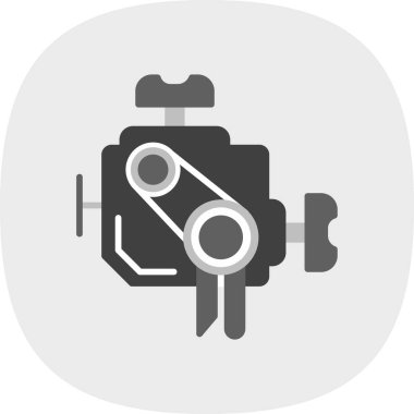 motor simgesi, vektör illüstrasyonu basit tasarım