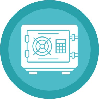 Güvenli kutu simgesi, vektör illüstrasyonu basit tasarım