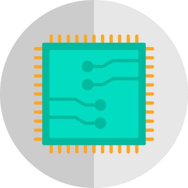 çip simgesi, vektör illüstrasyonu basit tasarım