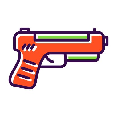 silah simgesi, vektör illüstrasyonu basit tasarım