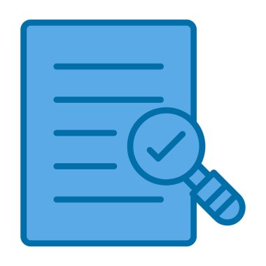 belge ikonu vektör illüstrasyonunu kontrol et