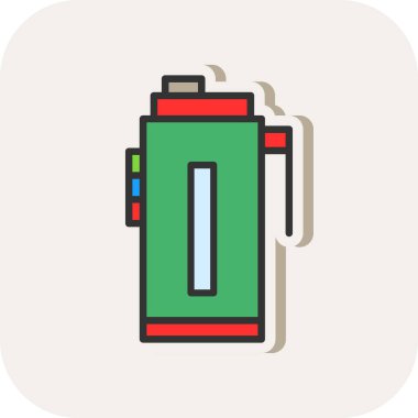 Su şişesi simgesi, vektör illüstrasyonu basit tasarım