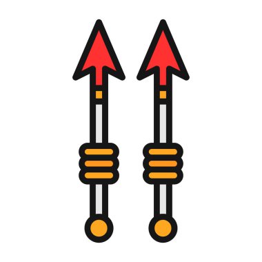 iki ok vektör simgesi, zıpkın oku