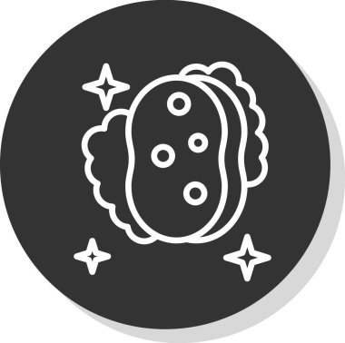 Sünger simgesinin vektör illüstrasyonu 