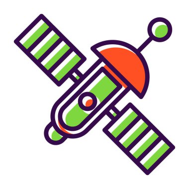 uydu simgesi, vektör illüstrasyonu basit tasarım