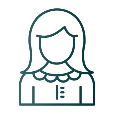 kız web simgesi basit tasarım 