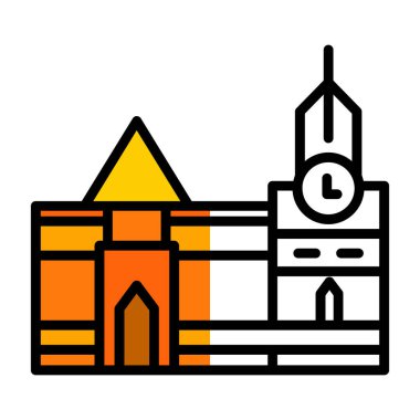 Kiliseye. Web simgesi basit illüstrasyon