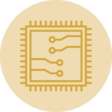 çip simgesi, vektör illüstrasyonu basit tasarım