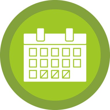 Basit düz zamanlama simgesi, vektör tasarımı