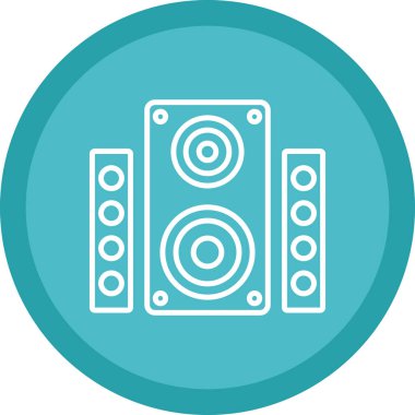 Müzik hoparlör satırı simgesi 