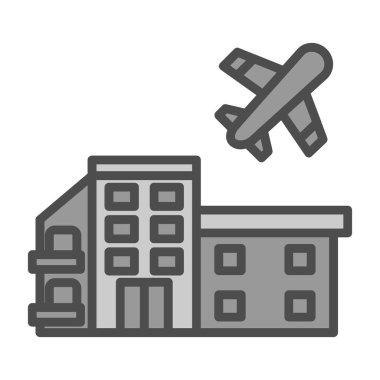 Havaalanı binası simgesi, satır biçimi simgesi