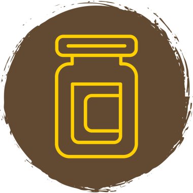 Bir bal kavanozunun vektör illüstrasyonu