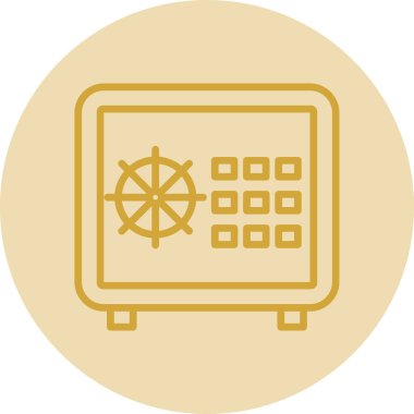 Güvenli vektör simgesi düz simgesi 