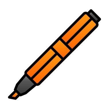 İşaretleyici kalem simgesi, vektör illüstrasyonu basit tasarım