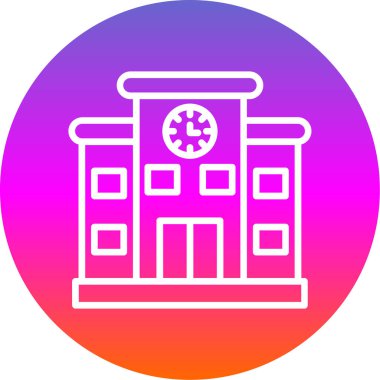 Bina. Web simgesi basit illüstrasyon