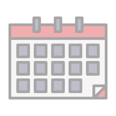 Takvim simgesi, vektör illüstrasyonu basit tasarım