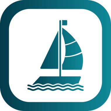 tekne ikonu vektör illüstrasyonu 