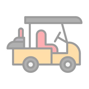 Bir kamyon simgesinin vektör çizimi