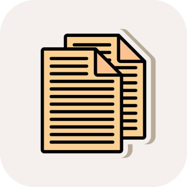 belge simgesi vektör illüstrasyonu 