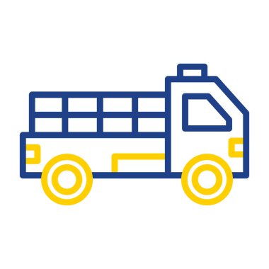 Kamyonet simgesinin vektör illüstrasyonu