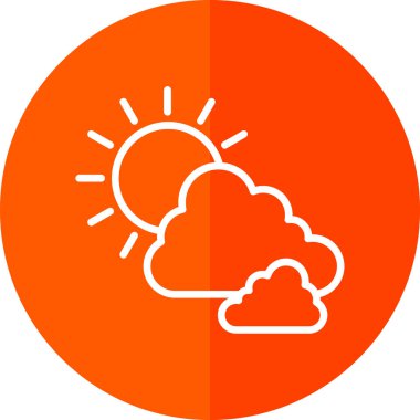 Hava durumu simgesi, vektör illüstrasyonu 