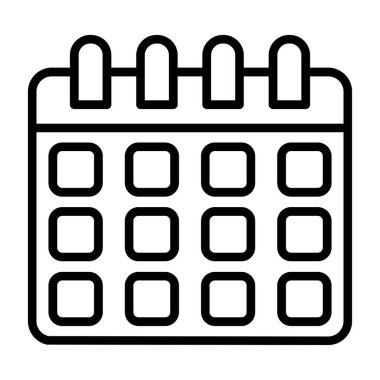 Takvim simgesi, vektör illüstrasyonu basit tasarım