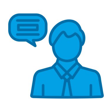 businessman with speech bubble icon vector illustration design