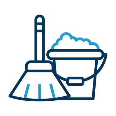 kova ve temizlik ekipmanı simgesi