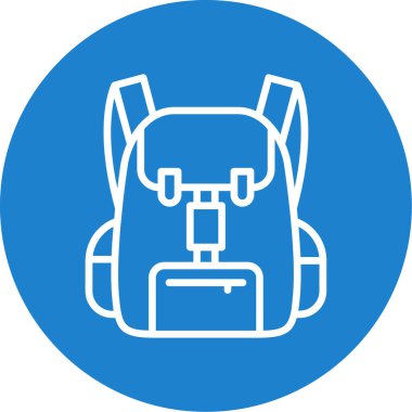 sırt çantası simgesi vektör illüstrasyonu 