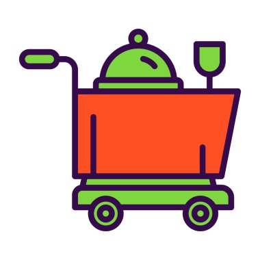 Modern yiyecek simgesinin vektör çizimi