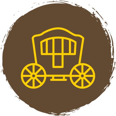 Carriage düz simgesinin vektör illüstrasyonu