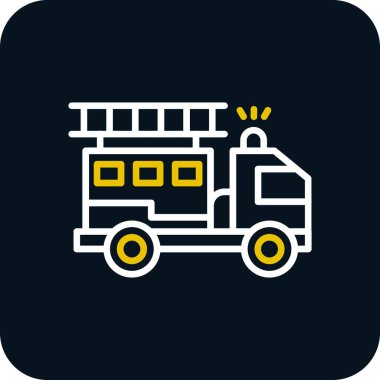 İtfaiye aracı web vektör simgesi 