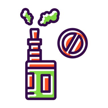 Sigara içmeyi bırak işaret vektörü çizimi tasarımı 