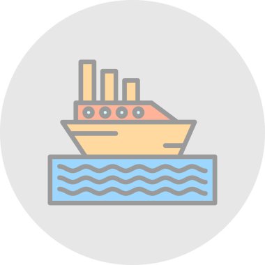 Ship icon, vector illustration simple design