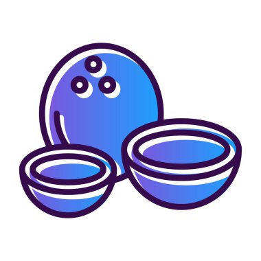 Hindistan cevizi. Web basit illüstrasyonu