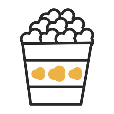 Patlamış mısır kovası. Web simgesi basit illüstrasyon