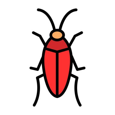 Hamamböceği web simgesi ana hatları vektörü 