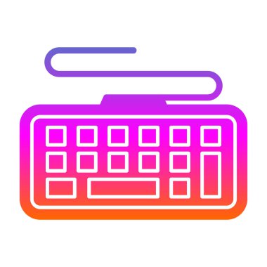 bilgisayar klavyesi simgesi, vektör illüstrasyonu basit tasarım