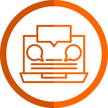 Bir bilgisayar simgesinin vektör illüstrasyonu